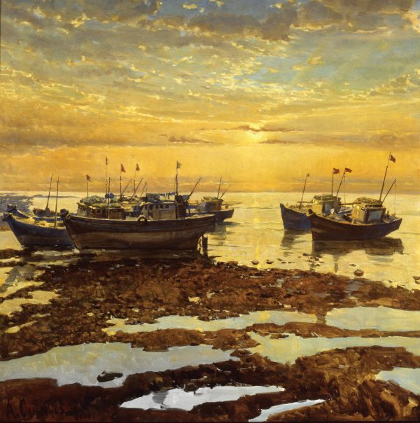 “GÜN BATIMI”. Tuval üzeri yağlıboya. 2000