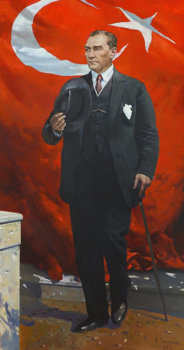 “ATATÜRK” Tablosu. 140×240. Tuval üzeri yağlıboya. 2016