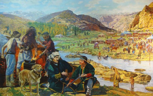 “ORTA ASYADA YAŞAM” Tablosu. 200X300. Tuval üzeri yağlıboya. 2008