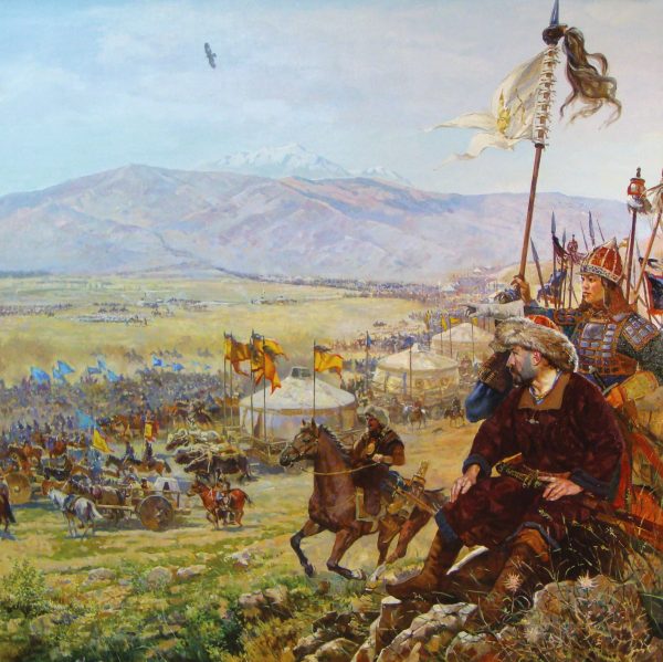 “GÖÇ DESTANI” Tablosu. 150×170. Tuval üzeri yağlıboya. 2008