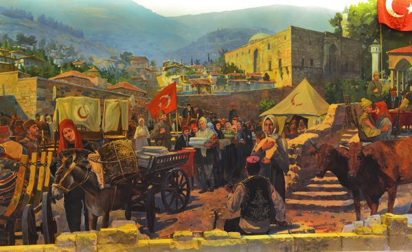 “ÇANAKKALE” Dioraması fragmanı. 350×5300. Tuval üzeri yağlıboya. 2013
