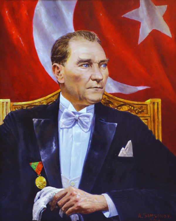 “ATATÜRK” Portresi. 90X100. Tuval üzeri yağlıboya. 2013