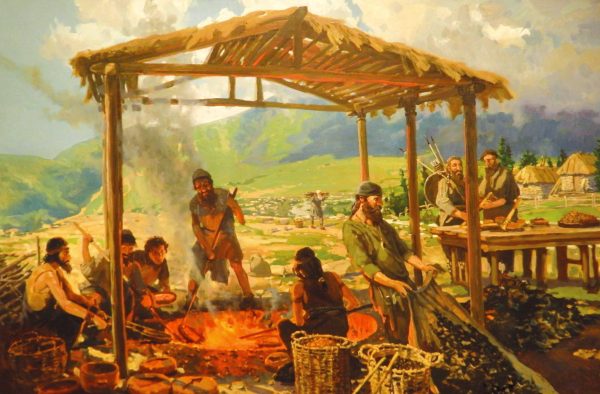 “DÖKÜMCÜLER” Tablosu. 100×150. Tuval üzeri yağlıboya. 2012