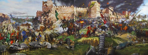 “İSTANBUL’UN FETHİ” Dioraması fragmanı. 500×3500. Tuval üzeri yağlıboya. 2007