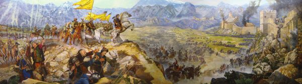 “METEHAN” Dioraması fragmanı. 500×1000. Tuval üzeri yağlıboya. 2008